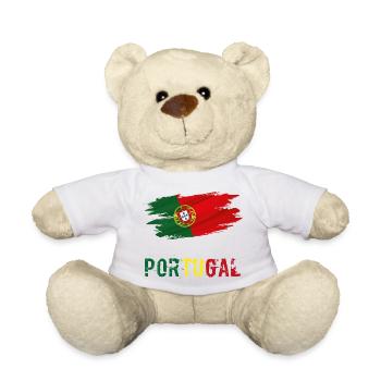 Flag Patriot Gift Home Country Flag Portugal - Nounours - blanc - Devant