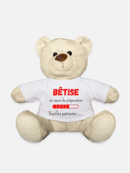Bêtise en cours de préparation veuillez patienter - Nounours - blanc