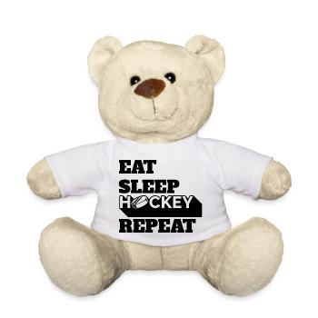 Eishockey Wintersport Geschenk Eishockeyteam - Teddy - Weiß - Vorne