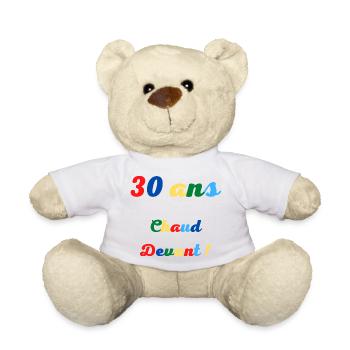 30 ans chaud devant - Nounours - blanc - Devant