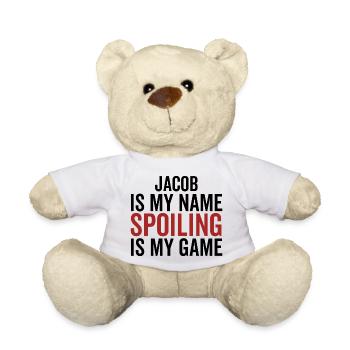 Jacob est mon nom Spoiling est mon jeu - Nounours - blanc - Devant