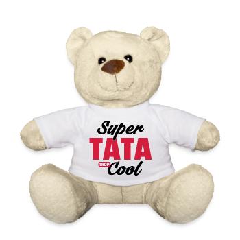 Super tata cool / cadeau humour tata - Nounours - blanc - Devant