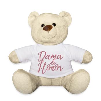 Dama de Honor Bridesmaid Team Bride Wedding Gift - Teddy Bear - white - Front