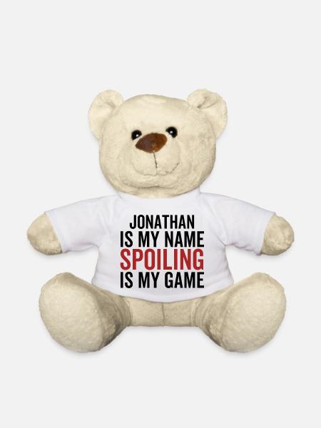 Jonathan est mon nom Spoiling est mon jeu - Nounours - blanc