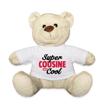 super cousine cool / cadeau humour cousine - Nounours - blanc - Devant