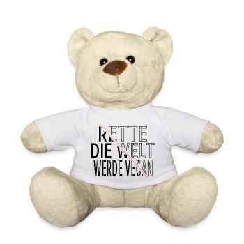 zitat geburtstagsgeschenkidee biologisch - Teddy - Weiß - Vorne
