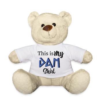 This is my DAM shirt - Percy Jackson inspired art - Teddy Bear - white - Front