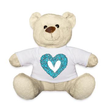 Herz Symbol Liebe süß Herzen rosa Zeichnung 8 - Teddy - Weiß - Vorne