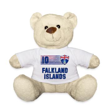 Falklandinseln Fußball Mannschaft - Teddy - Weiß - Vorne