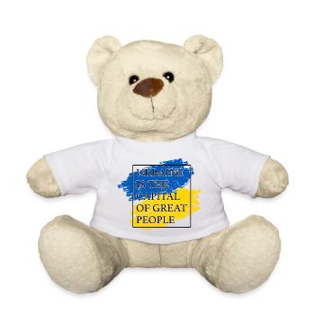 Ukraine is the capital of great people Flag Box - Teddy - Weiß - Vorne