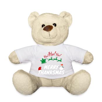 Ho ho ho MERRY thanksmas - Nounours - blanc - Devant