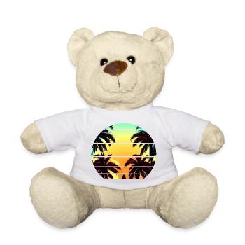 Sonnenuntergang unter Palmen - Teddy - Weiß - Vorne