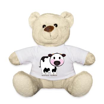 Kuh süß Tier Bauernhof Tiere lustig Kühe neu 19 - Teddy - Weiß - Vorne