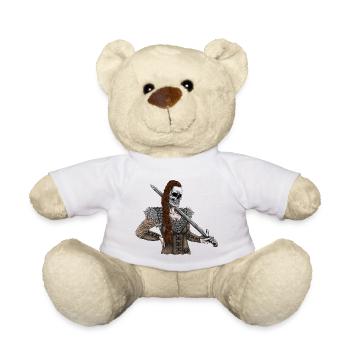 Schildmaid, Vikingmaid, Kriegerin, Deadmaid - Teddy - Weiß - Vorne