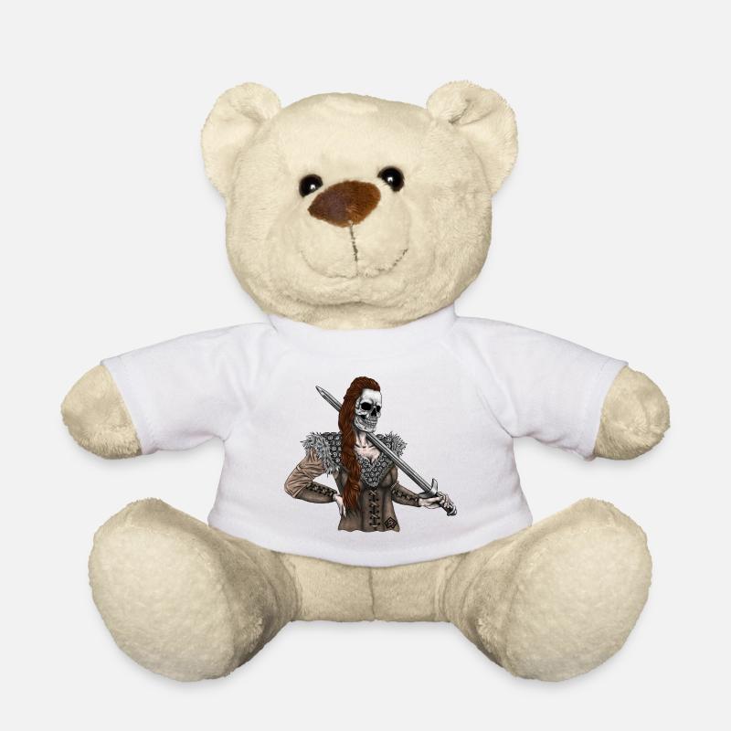 Shield Maid, Vikingmaid, Warrior, Deadmaid - Teddy Bear - white