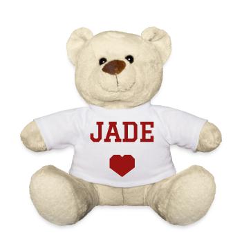 Jade cœur - Nounours - blanc - Devant
