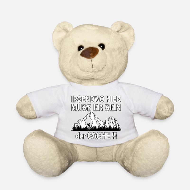 Somewhere it must be the geocache - Teddy Bear - white