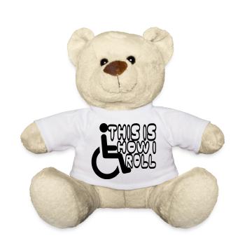 So rolle ich mich in meinem Rollstuhl * - Teddy - Weiß - Vorne