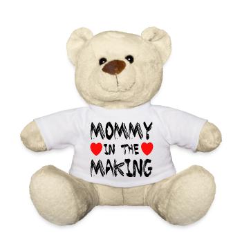 Pregnancy Baby shower Babyshower Boy Girl - Teddy Bear - white - Front