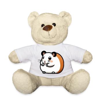 Mignon Cartoon Hamster Love Pet 4 - Nounours - blanc - Devant