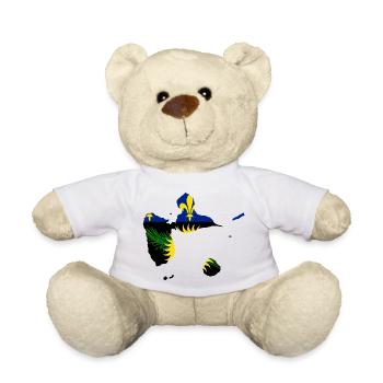 Map of Guadeloupe - Teddy Bear - white - Front