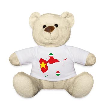 Map of Guadeloupe - Teddy Bear - white - Front