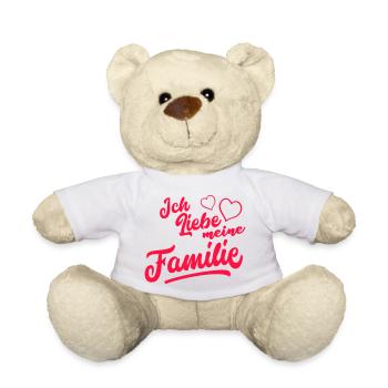 Ich liebe meine Familie - Teddy - Weiß - Vorne