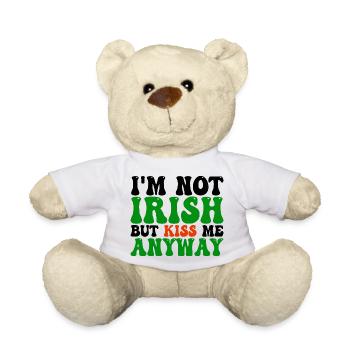 Je ne suis pas irlandais, mais embrassez-moi quand même. - Nounours - blanc - Devant