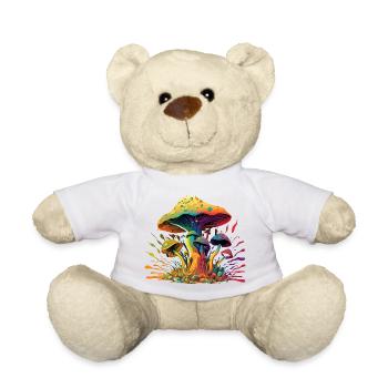 Psychedelischer Pilz - Teddy - Weiß - Vorne