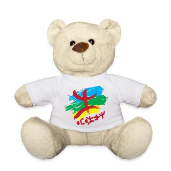 Drapeau Amazigh (Amazigh inside) - Nounours - blanc - Devant