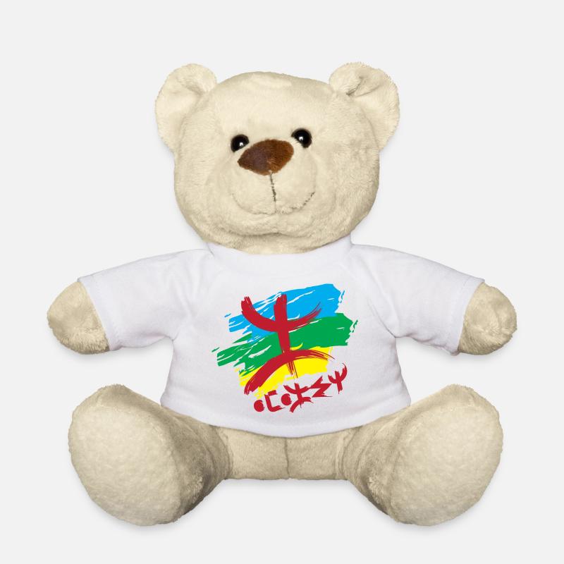 Drapeau Amazigh (Amazigh inside) - Nounours - blanc