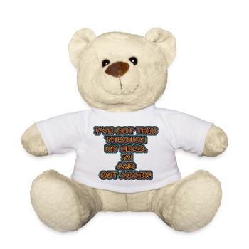 witziges Nicht-Nachdenken-Design / lustige Sprüche - Teddy - Weiß - Vorne