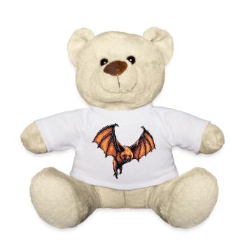 Pixel art du renard volant à l’ancienne manière 8 bits et apparence - Nounours - blanc - Devant