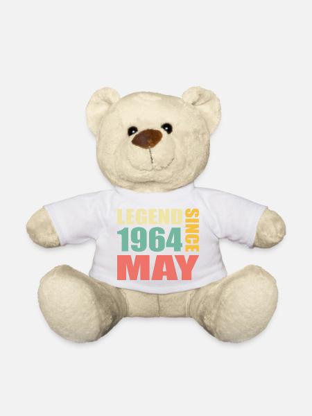 59th Birthday May Vintage 1964 Gift Idea - Teddy Bear - white