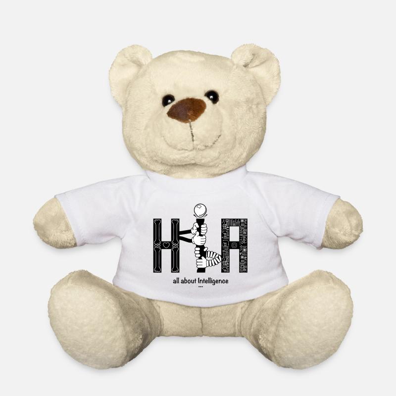 Human vs Artificial Intelligence AI - Teddy Bear - white