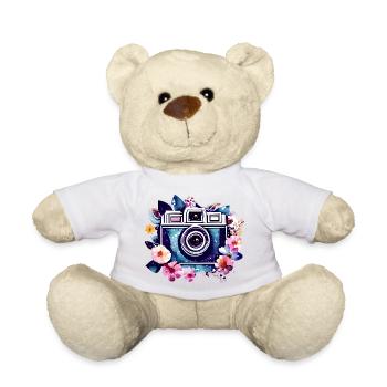 Photographer Photographer Funny Photographing Camera - Teddy Bear - white - Front