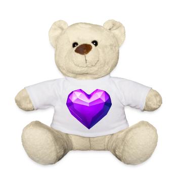Saint-Valentin Mariage Fiançailles Fête des mères Amour - Nounours - blanc - Devant