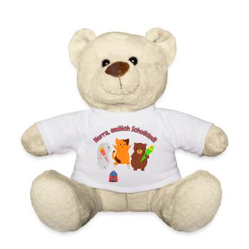 Hurra, endlich Schulkind! - Teddy - Weiß - Vorne