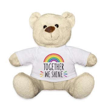 Pride Month - Gemeinsam glänzen wir - Teddy - Weiß - Vorne