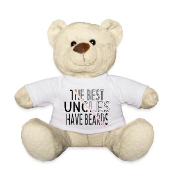 Funny Quote Happy Beard Birthday Present Idea - Teddy Bear - white - Front