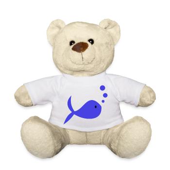 FISH. APRIL FOOL. HOLIDAY. SUMMER. HUMOR - Teddy Bear - white - Front
