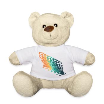 Vintage fishing - Teddy Bear - white - Front