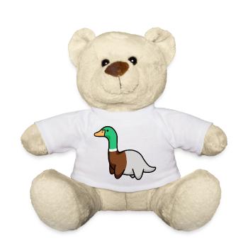 Hugadino Dino de canard, mignon dinosaure - Nounours - blanc - Devant