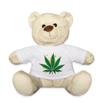 Cannabis Leaf Legalize 420 t-shirt Hemp Fashion Weed - Teddy Bear - white - Front