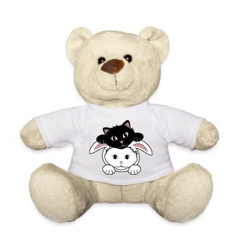 Lapin et démon - Nounours - blanc - Devant