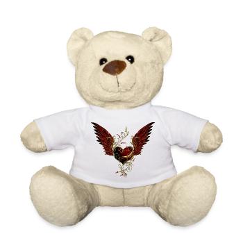 Heart with wings - Teddy Bear - white - Front