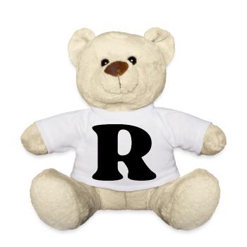 Letter r - Teddy Bear - white - Front