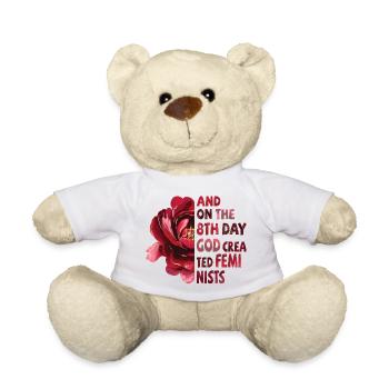 Et le 8ème jour, Dieu créa les féministes - Nounours - blanc - Devant