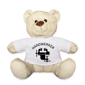 Handwerker Symbol Schraubstock Symbol icon Team - Teddy - Weiß - Vorne