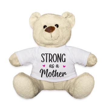 Forte comme une mère - Nounours - blanc - Devant